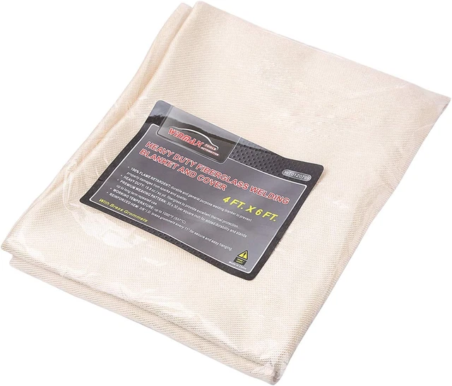 4 Feet x 6 Welding Blanket Fire Flame Retardant Fiberglass Safety...