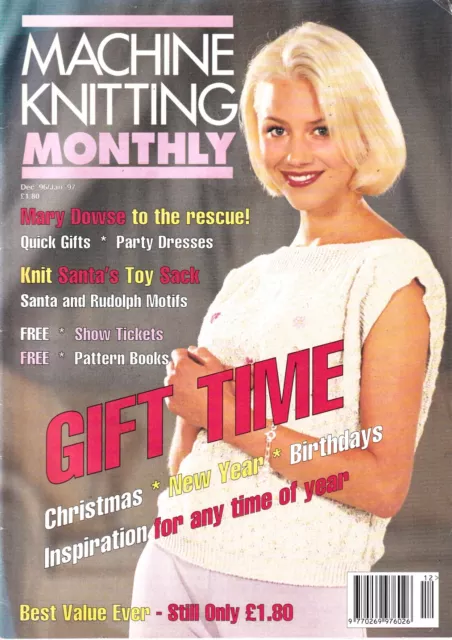 Machine Knitting Monthly Pattern Magazine December 1996 January 1997 Vintage