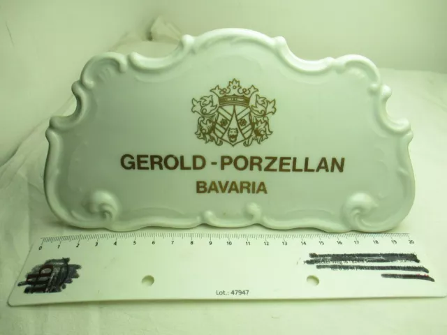 Porzellanaufsteller Werbeaufsteller Reklame Aufsteller  GEROLD PORZELLAN BAVARIA 2