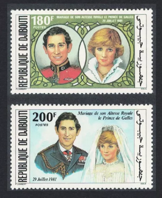 Djibouti Charles and Diana Royal Wedding 2v 1981 MNH SG#816-817 CV£10.-