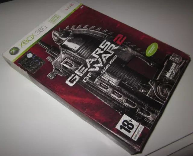 Gears Of War 2 Limited Edition-Xbox 360-Pal-Italiano Completo-Pari Al Nuovo-Raro