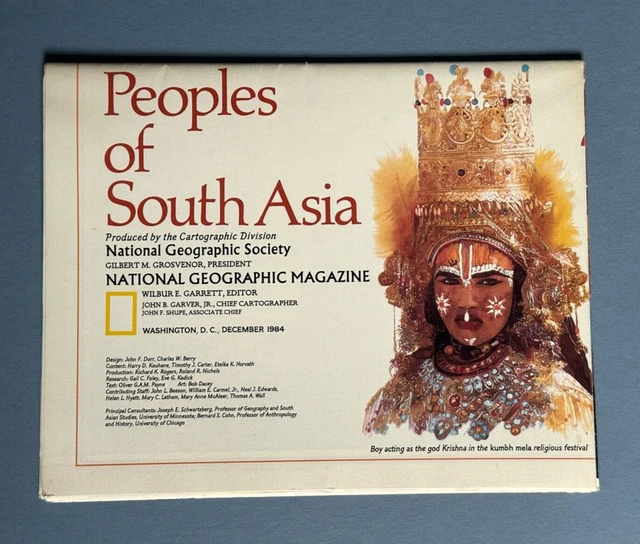 PEOPLES OF SOUTH East Asia, National Geographic, Map & Poster, 1984 $9.
