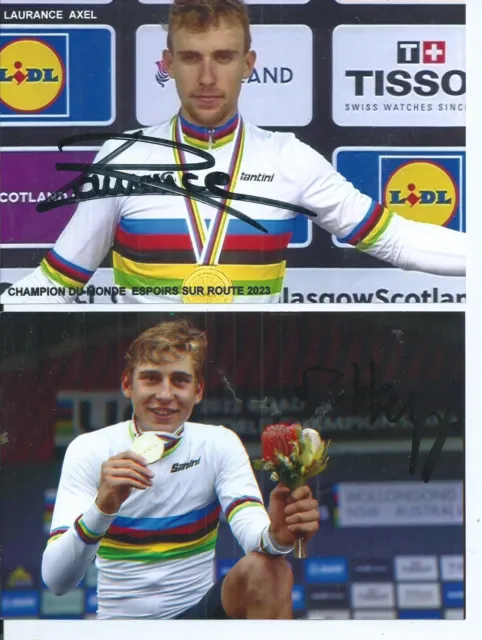 cyclisme PHOTO  Autographes de   AXEL  LAURANCE et EMILE HERZOG   CHP DU MONDE