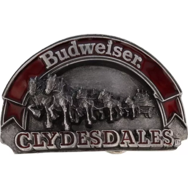 Budweiser Beer Bud Clydesdales Horse Western Cowboy Biker 4 NOS Vtg Belt Buckle