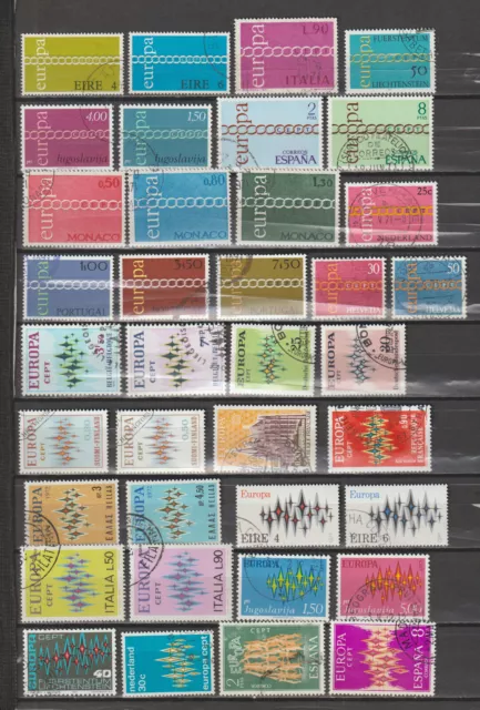 Cept Europa 1971/72 Kl. Sammlung gestempelt