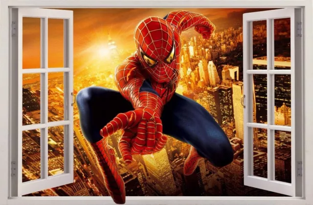 PEGATINA DE PARED VENTANA SPIDERMAN Pegatina decorativa #64