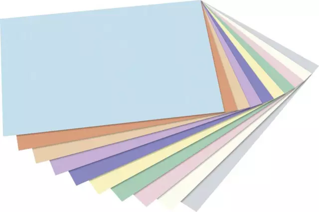 Folia Pastell-Block, Tonpapier und Fotokarton, DIN A4, 20 Blatt in 10 Farben sor