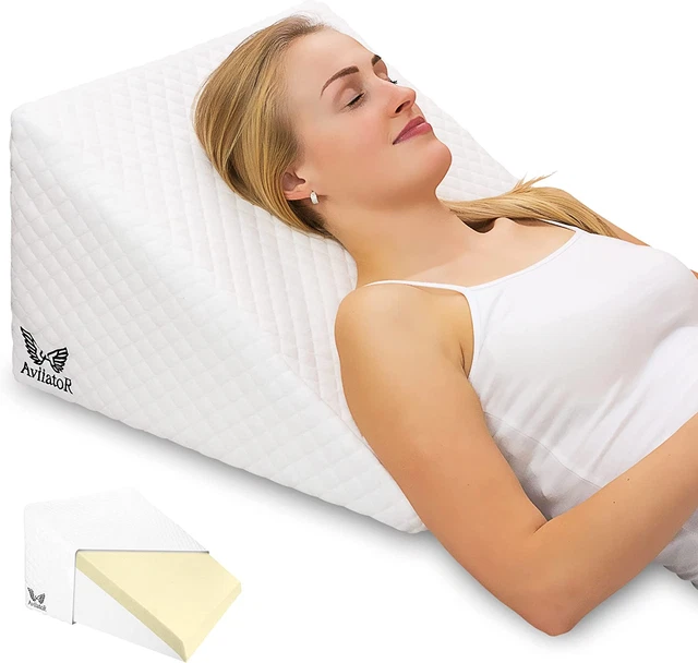 Almohada de soporte de cuña ortopédica espuma viscoelástica - para reflujo ácido, ERGE, reducción