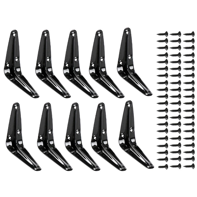 10 Pcs Metal Angle Brackets Hardware Iron Metal Corner Brackets