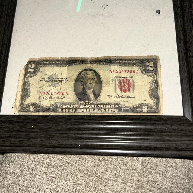 1953-B^^$2 (Two Dollar Bill)^^United States Note^^Fine+^^Red Seal^^