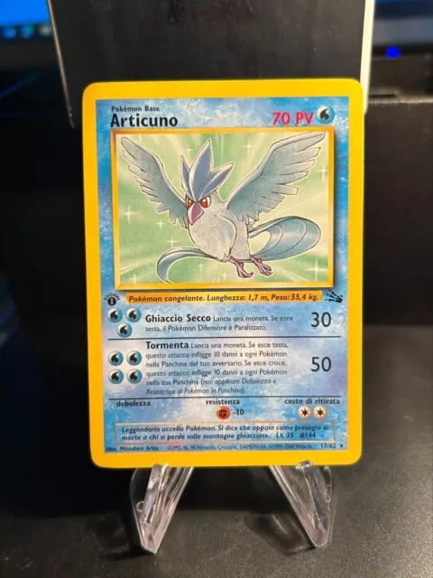 Articuno First Edition 17/62 Fossil Ita Old Near Mint Pokémon Card