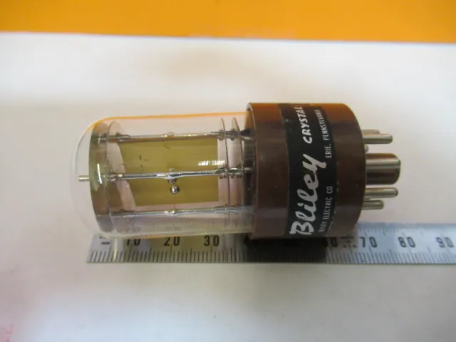 Bliley Antico Risonatore Quarzo Cristallo Vetro Confezione Frequenza Come Foto