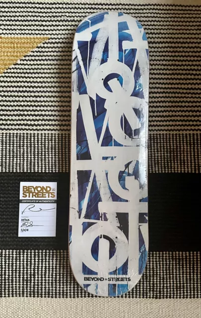 RETNA Skateboard Deck - Beyond the Streets, Blue, COA, limited edition of 100.