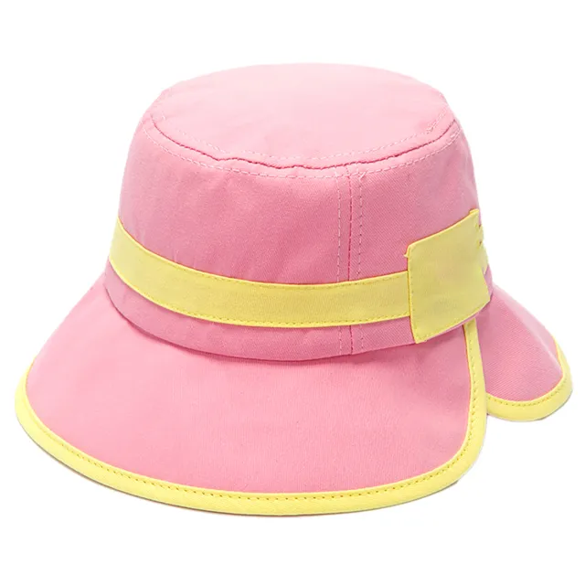 Sun Hat Solid Color Sun Protection Kids Bucket Hat Soft