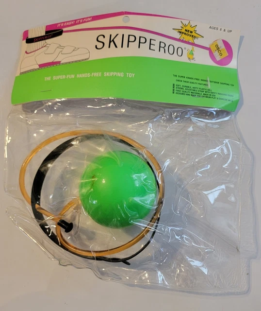 Vintage - Skipperoo TLC Toys - Jump Rope - Skip It - New in Package- Made in USA