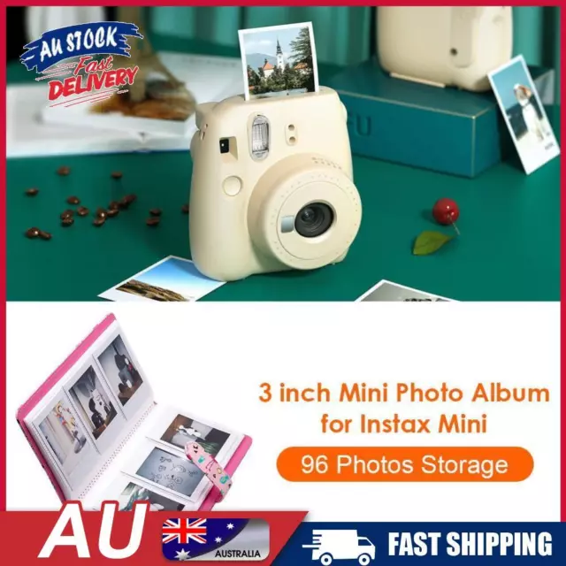 AU 96 Pockets Mini Photo Album for Fujifilm Instax (Watermelon Pink)