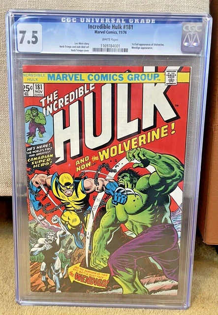 Incredible Hulk #181 CGC 7.5 WP: 1st Wolverine: High Grade Holy Grail- WOW YOLO!