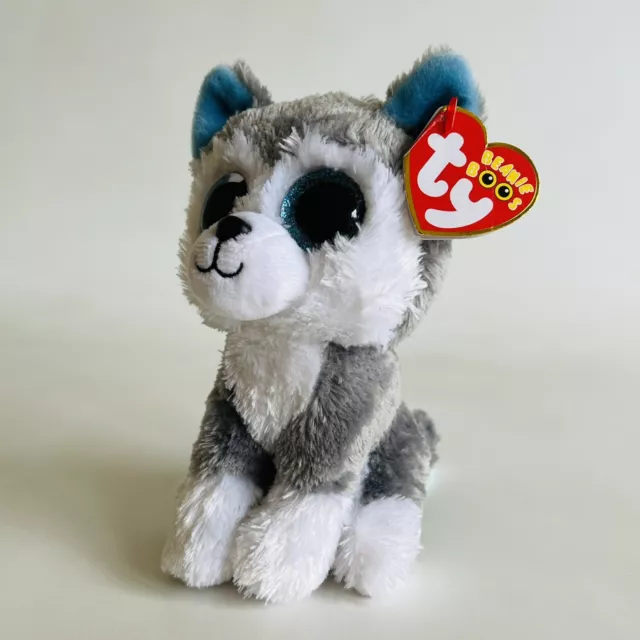 Ty Beanie Boo 2017 Slush The Husky Dog Soft Toy Stuffed Animal Plushie 6”