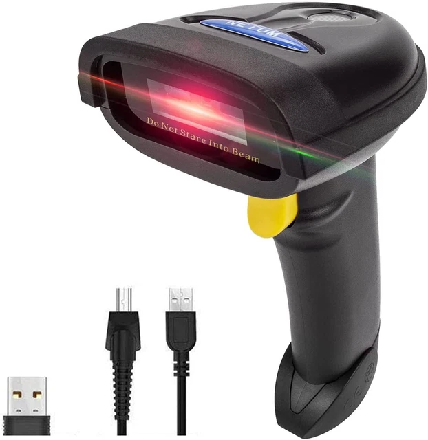 Lettore Codici a Barre 2D QR 1D Barcode Scanner Wireless Senza Fili USB Cablato