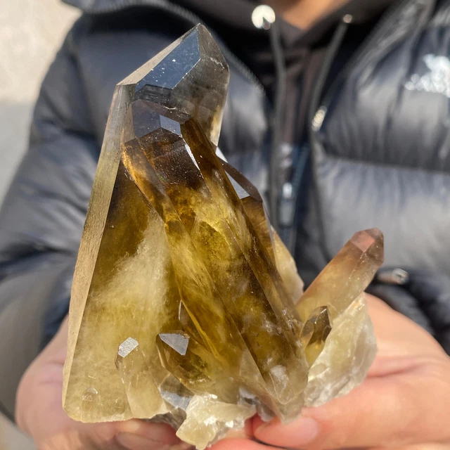280g Natural Citrine cluster mineral specimen quartz crystal healing