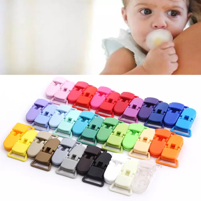 Multicolor Plastic Pacifier Clips Dummy Bib Suspender Paci Toy Soother Holder