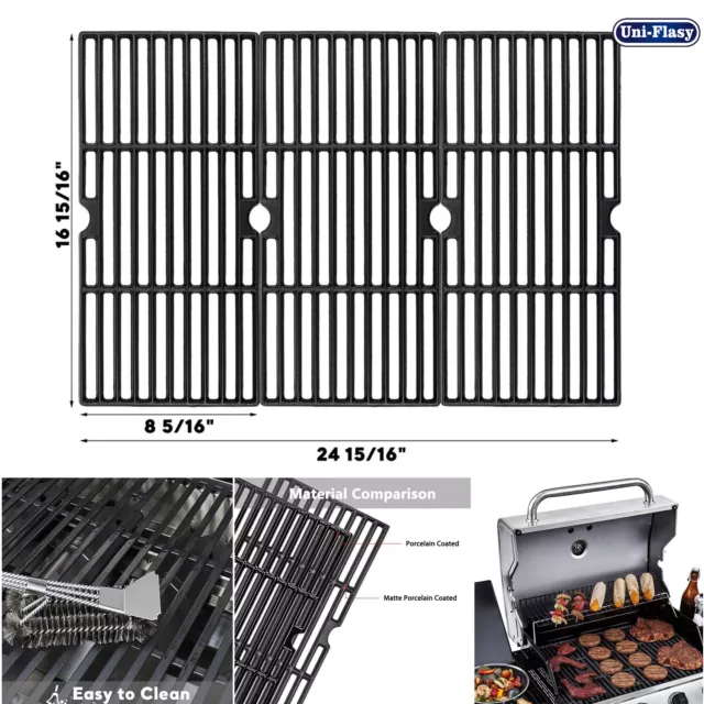 Grill Grates Replacement for Charbroil Advantage Cast Iron Cooking Grids, 3-Pack