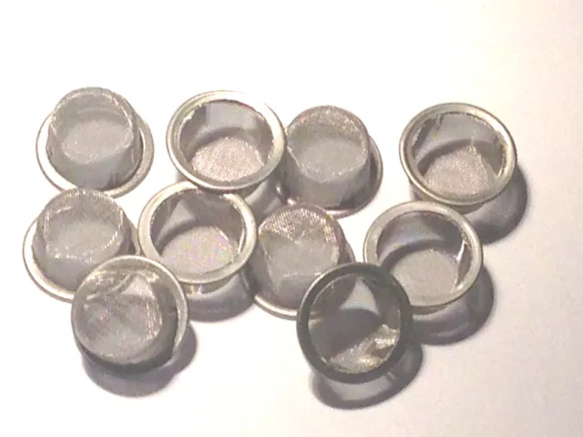 10x Pipe Screen 12mm 1/2" Fine Mesh Rim Cup Dome Basket Bowl Glass Male Slide