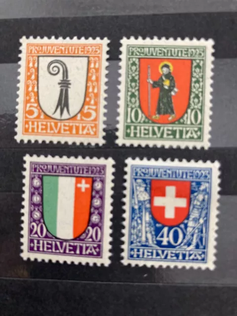 Schweiz 1923 Satz Pro Juventute Wappen postfrisch