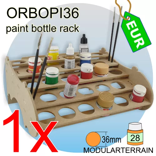 1x ORBOPI36 Stackable Paint Rack Organizer for 28 Tamiya Vallejo Andrea Bottles