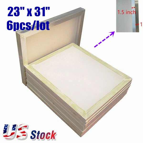 US Stock! 6 Pack 23" x 31" Aluminum Frame Silk Screen Printing Screens 160 Mesh