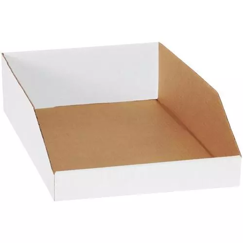 Myboxsupply 12 x 18 x 11.4cm Bianco Cestino Scatole, 50 Per Fascio