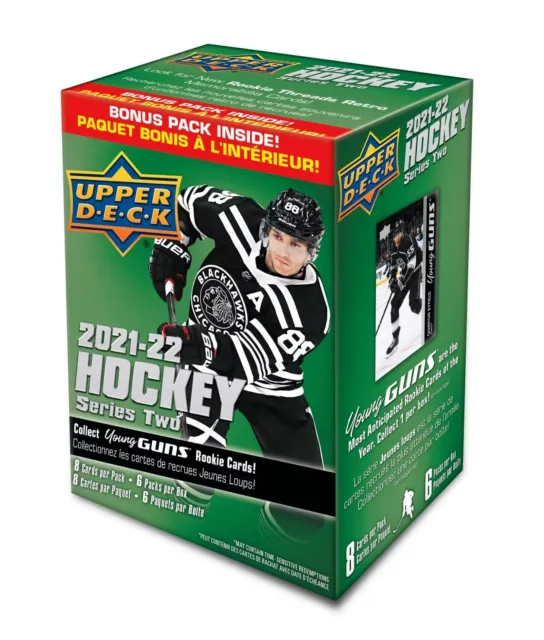 2021-22 Upper Deck Series 2 Hockey Blaster Box NHL Sealed
