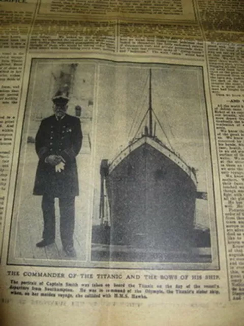 1912 TITANIC Zeitung Tagesgrafik Vintage Retro Katastrophe antikes altes Schiff USA 2