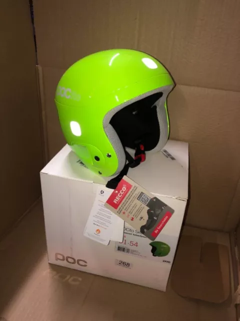 POC Skull  Ski Helmet Green XSmall/Small 51-54cm - LED Light - Flourescent Vest 3