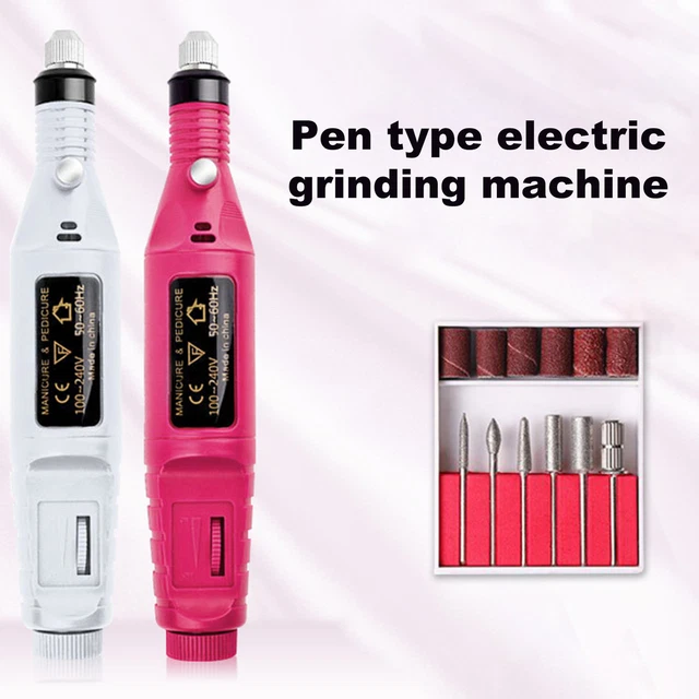 1 juego de lima de uñas exquisito taladro de uñas eléctrico portátil acrílico