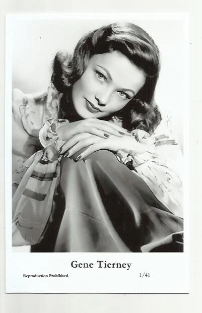 (Bx33) Gene Tierney Swiftsure Photo Postcard (1/41) Filmstar Pin Up Glamour