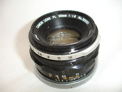 Lente Canon 50 mm f/ 1,8, montaje FL, enfoque manual sn309301