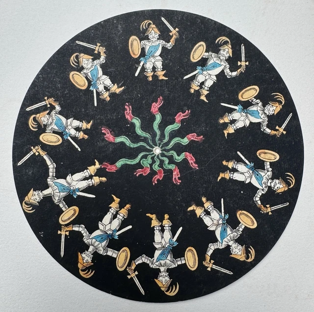 Phénakistiscope Original Alph. Giroux 1833 - Disque Optique "Le Soldat"