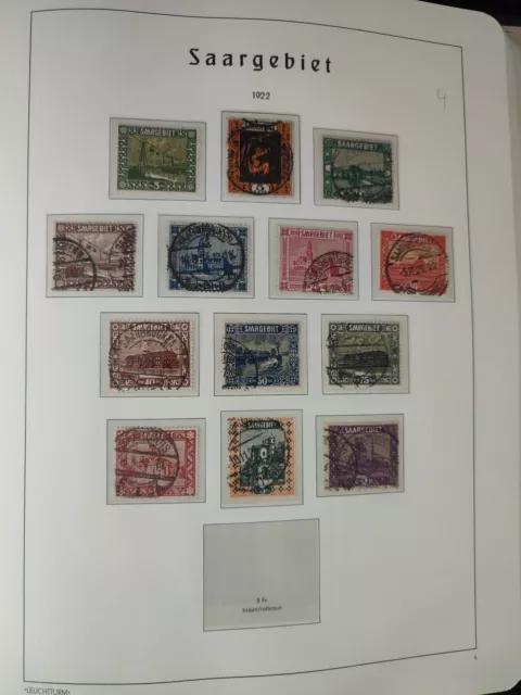 Saargebiet 1922 . 13 Briefmarken.  gestempelt.  ungebraucht. 4