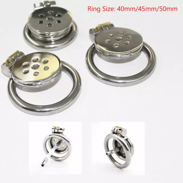 Small Stainless Steel Male Trumpet Chastity Cage Device mit Tube Cage Bondage SM