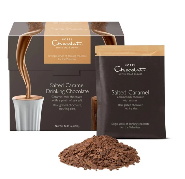 HOTEL CHOCOLAT SALTED Caramel Hot Drinking Chocolate Velvetiser Barista