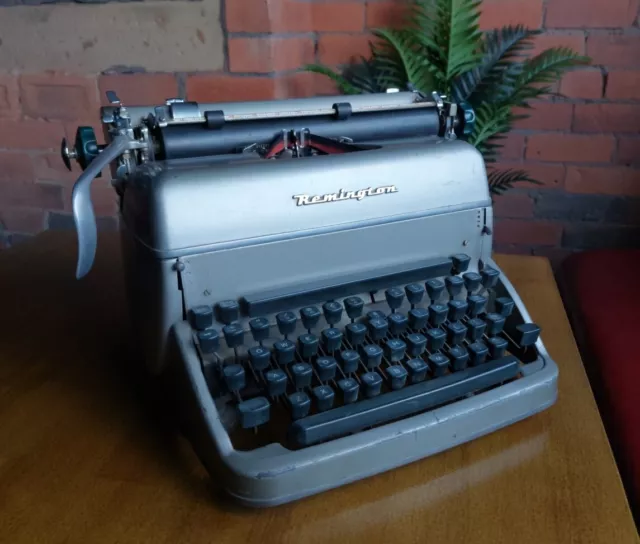 Vintage Silver Coloured Remington Rand Typewriter