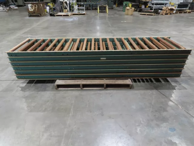 Roach 30"x 10' Gravity Roller Conveyor 27"BF 1.9" Roller 6-Sections 60' 2