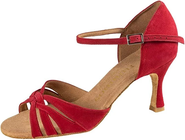 Chaussures danses de salon, femme RUMMOS R0383 rouge en 36, talon 7 cm 2