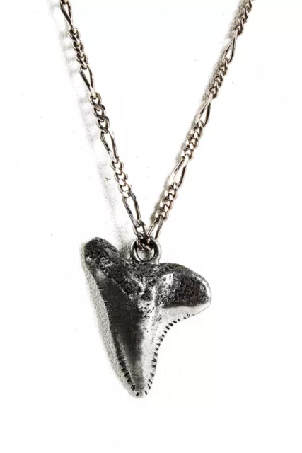 Vanessa Mooney Womens Silver Tone Shark Tooth  Lobster Closure Chain Necklace