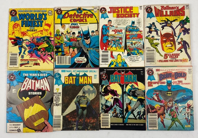 BATMAN DETECTIVE BRAVE & BOLD DC Blue Ribbon Digest 8pc Comic Lot VF- to VF+