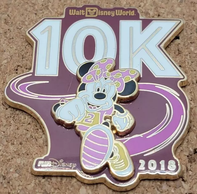 Disney Parks runDisney Minnie Mouse 10K Layered 2018 Limited Release Lapel Pin