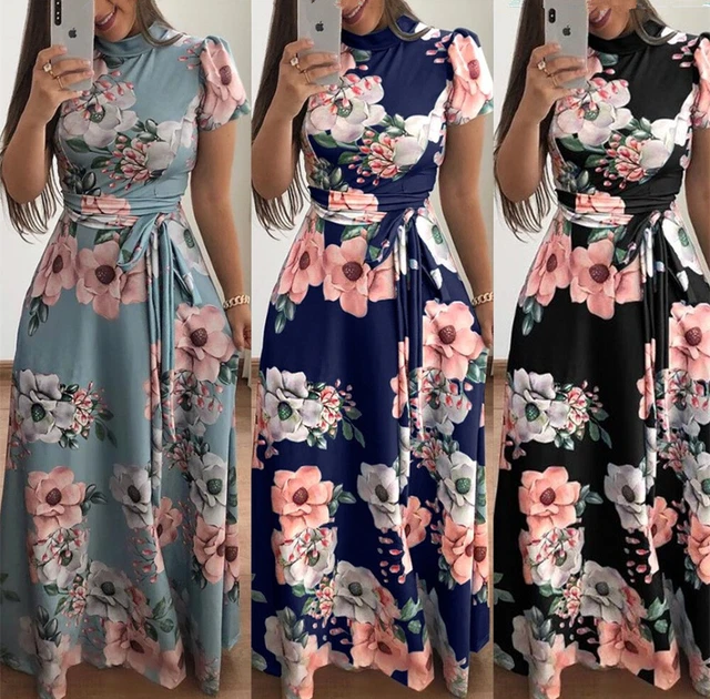 Vestidos de fiesta floreados largos online