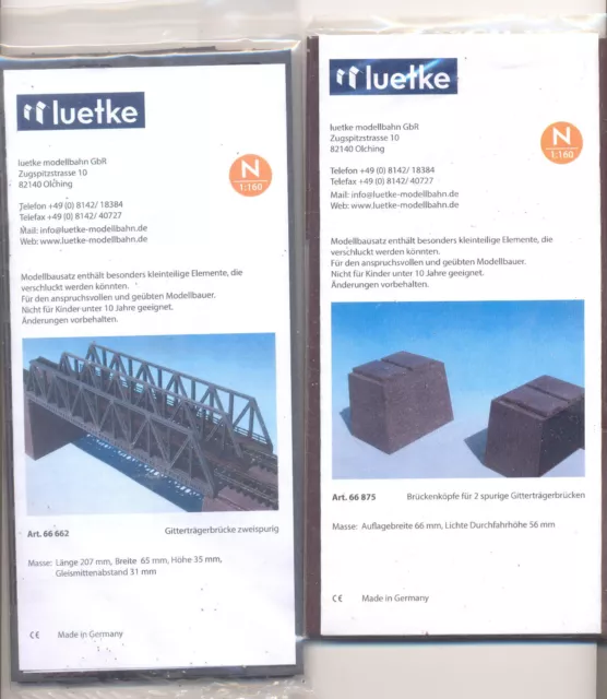 Luetge Gitterträgerbrücke inklusive Brückenköpfe - Spur N 3