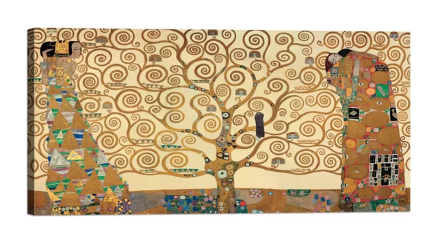 Quadro Klimt L'Albero della Vita Stampa su Tela Canvas Vernice Effetto Dipinto